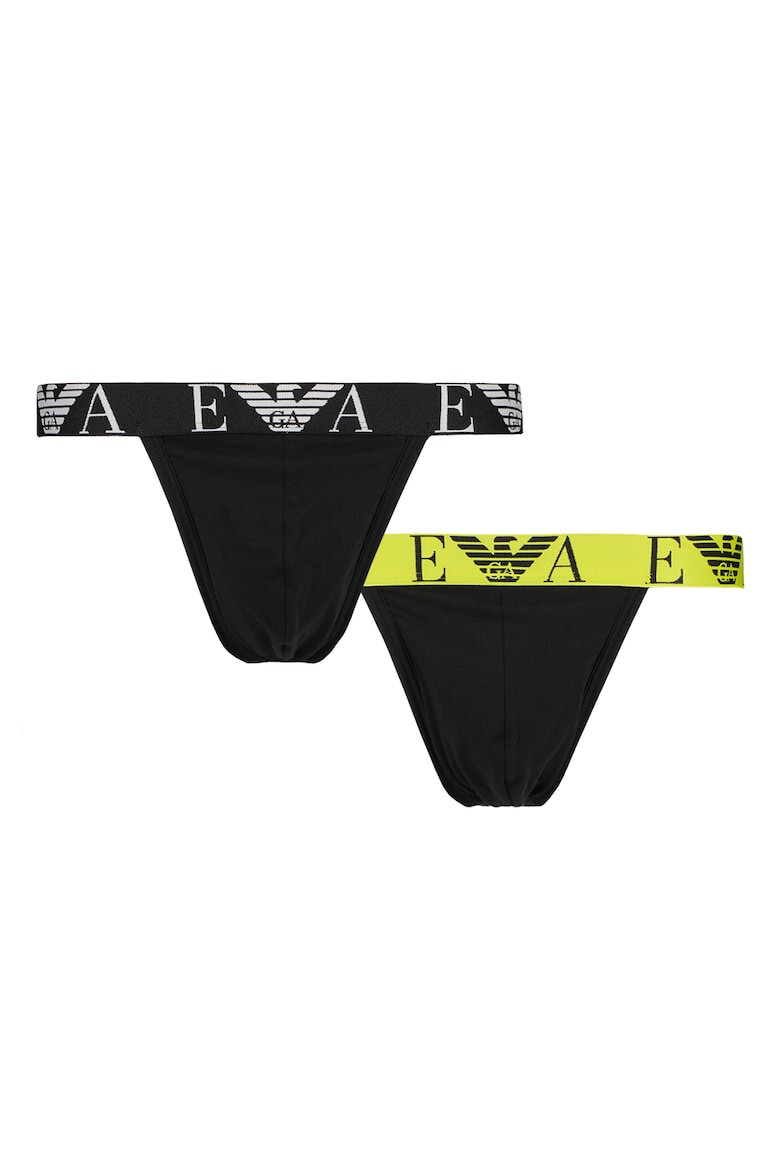 Emporio Armani Underwear Set de chiloti cu banda logo in talie -2 perechi - Pled.ro