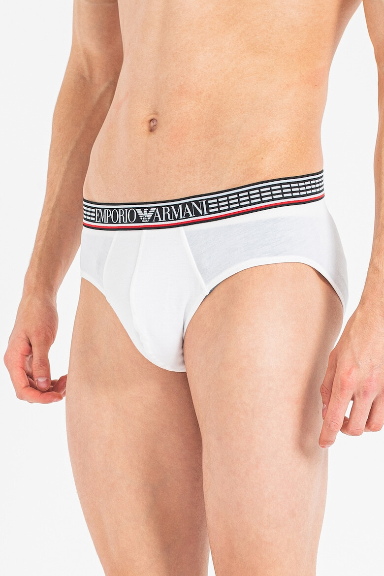 Emporio Armani Underwear Set de chiloti cu banda logo in talie - 3 perechi - Pled.ro