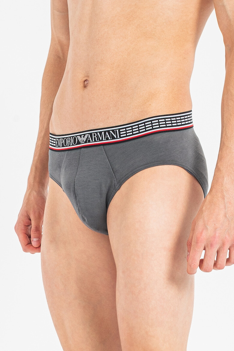 Emporio Armani Underwear Set de chiloti cu banda logo in talie - 3 perechi - Pled.ro