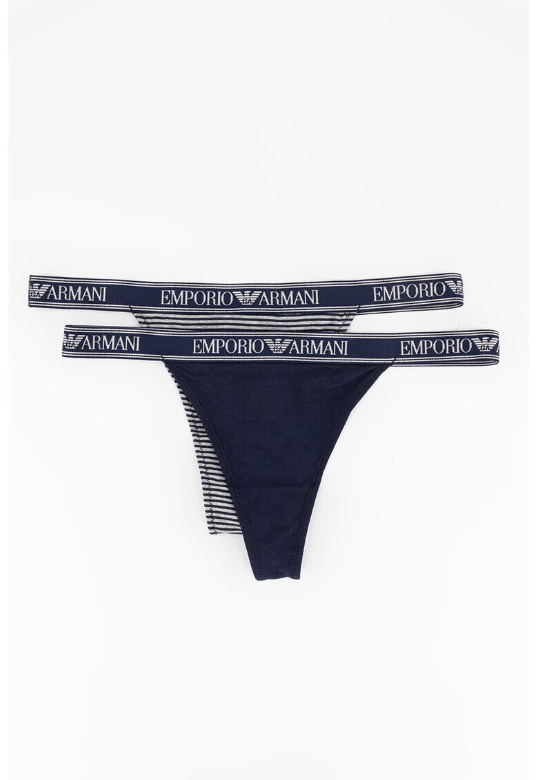 Emporio Armani Underwear Set de chiloti tanga cu logo - 2 perechi - Pled.ro