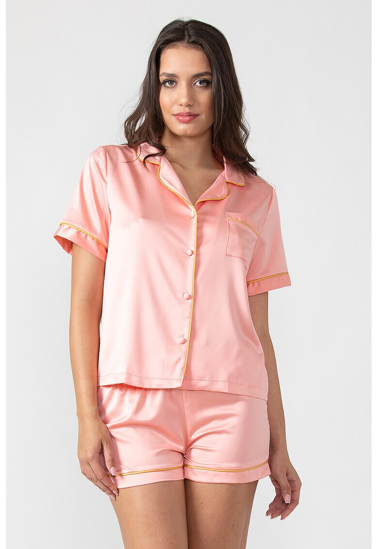 En Privé Pijama scurta din amestec de satin Lola - Pled.ro