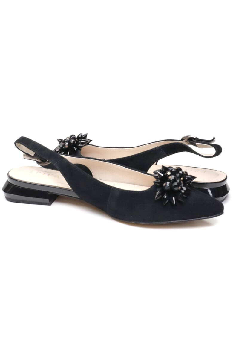 Epica Pantofi dama decupati JIJI40059 01 I negru velur - Pled.ro