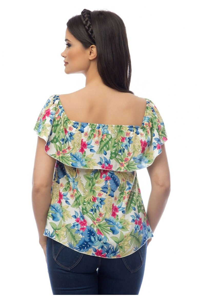 Eranthe 888113269-Bluza multicolora dama model floral - Pled.ro