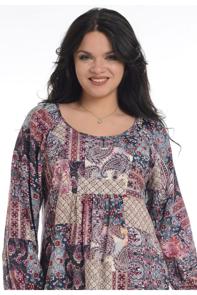 Eranthe 888122684-Bluza Dama Platca Mov cu Maneci Bufante - Pled.ro