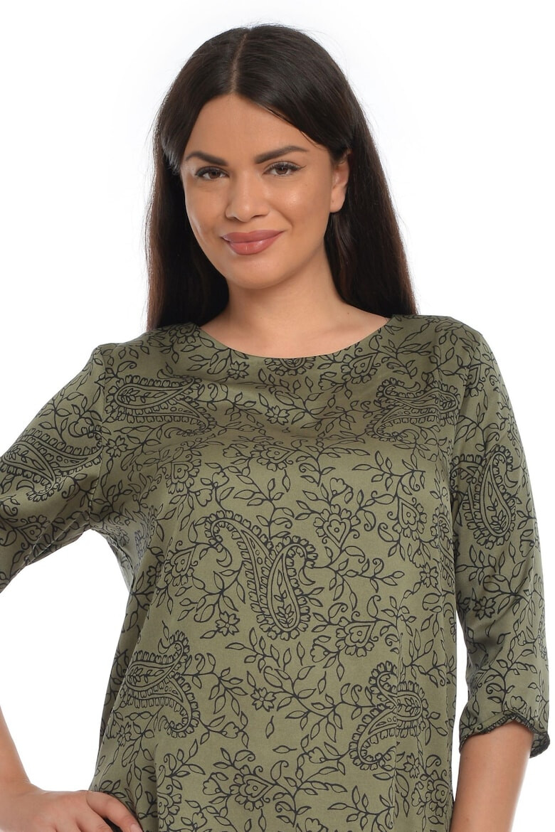 Eranthe 888136863-Tunica Dama Verde cu imprimeu paisley - Pled.ro