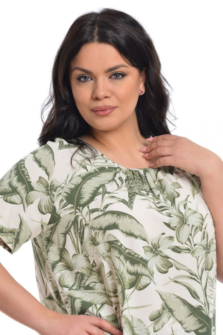 Eranthe 888140575-Bluza Dama Model Floral Verde - Pled.ro