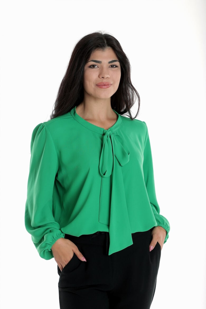 Eranthe 888144255-Bluza Dama cu Maneca lunga Ampla cu Funda Verde - Pled.ro