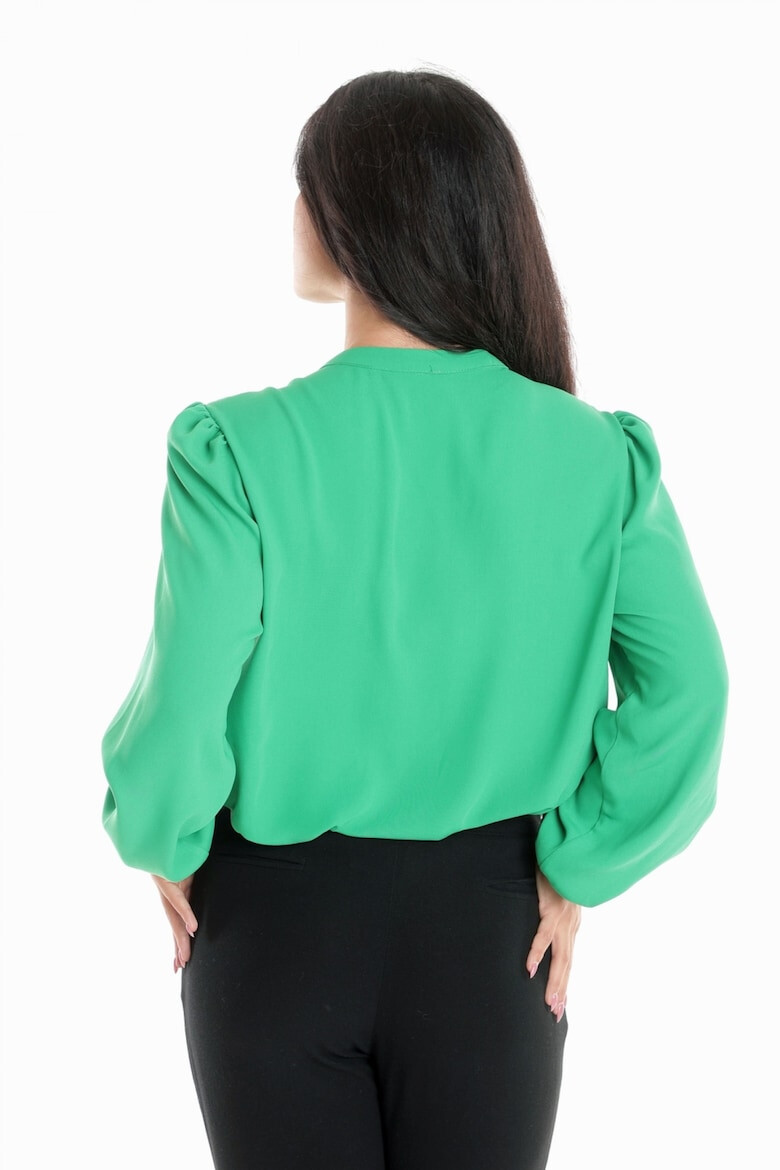 Eranthe 888144255-Bluza Dama cu Maneca lunga Ampla cu Funda Verde - Pled.ro