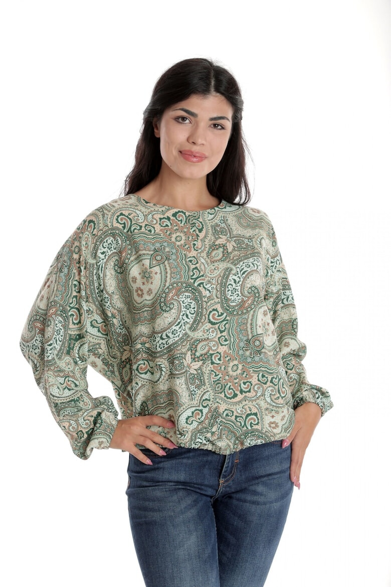 Eranthe 888144257-Bluza Dama cu Maneca lunga tip Kimono Verde - Pled.ro