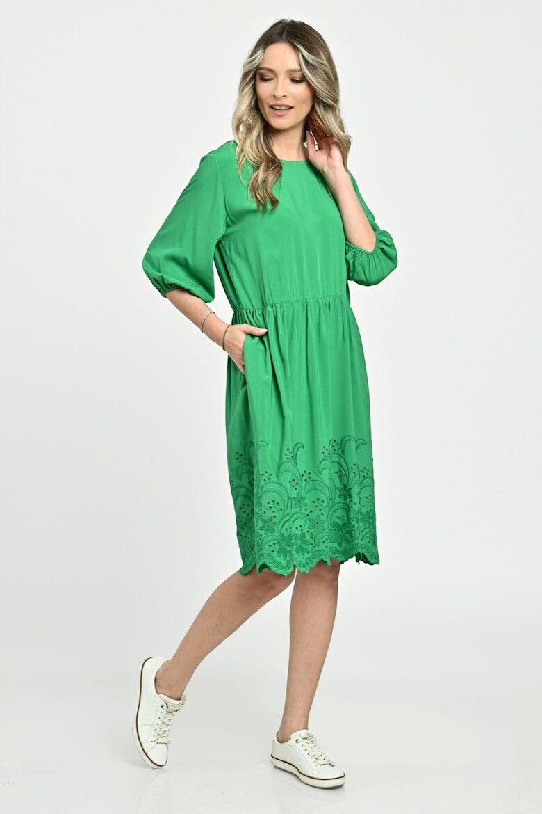 Eranthe 888144272-Rochie Medie Dama V262 Verde - Pled.ro