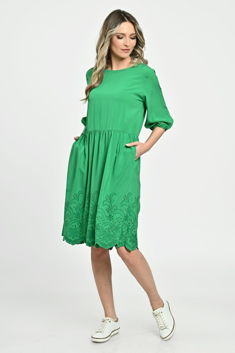 Eranthe 888144272-Rochie Medie Dama V262 Verde - Pled.ro