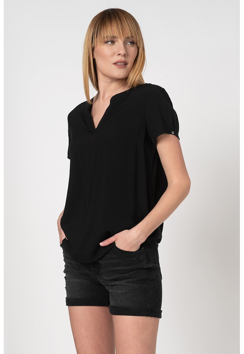 Esprit Bluza cu maneca scurta si nasturi discreti decorativi - Pled.ro