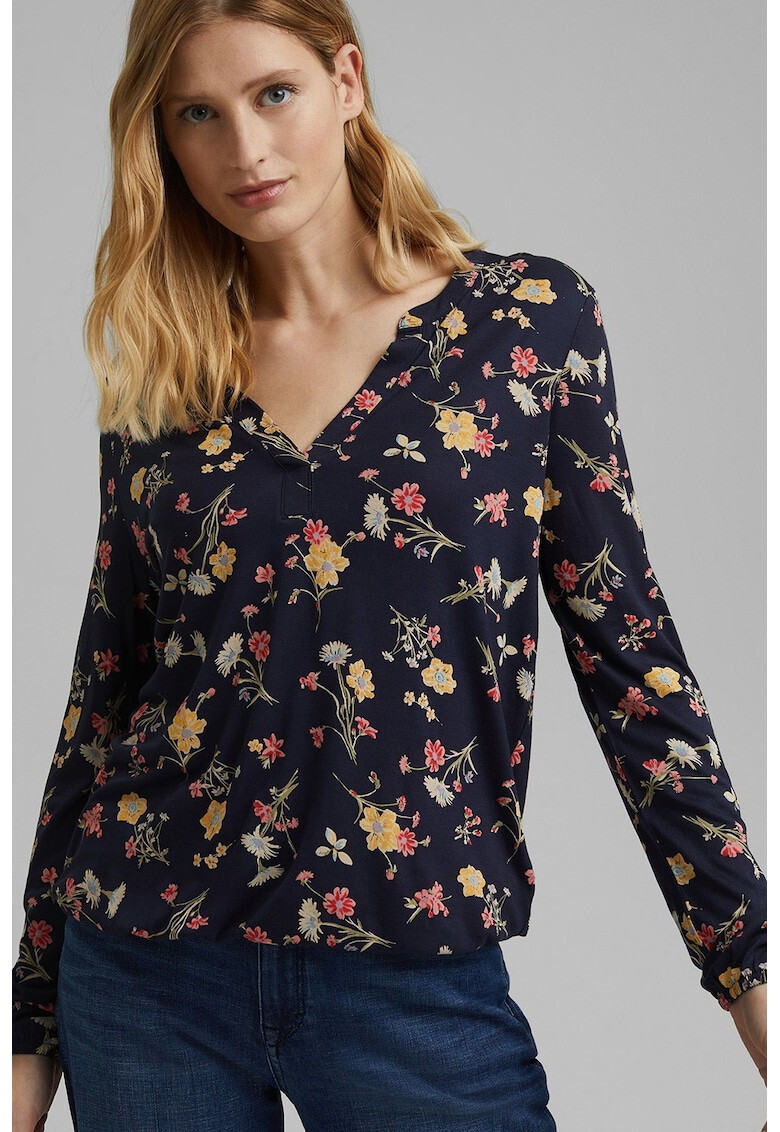 Esprit Bluza de viscoza cu imprimeu floral - Pled.ro