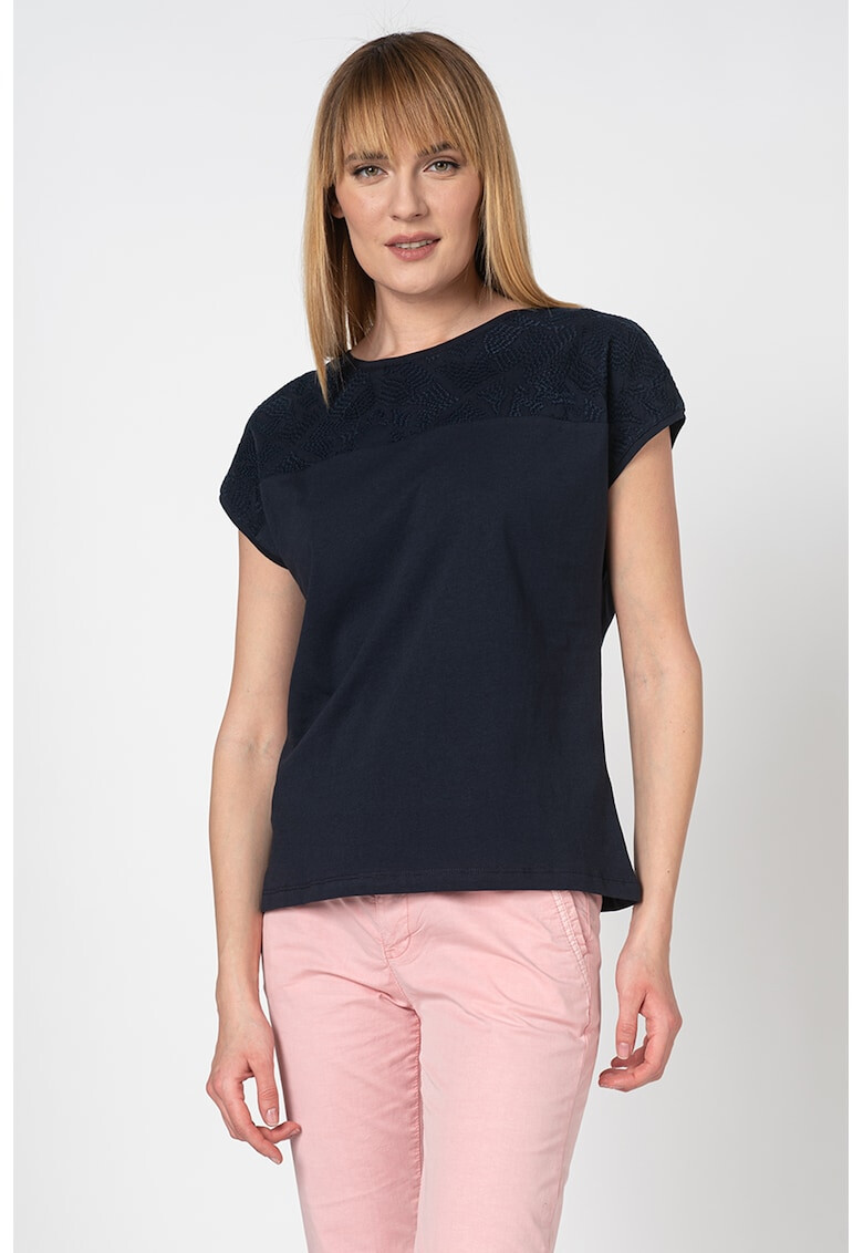 Esprit Bluza din bumbac organic cu maneci scurte - Pled.ro