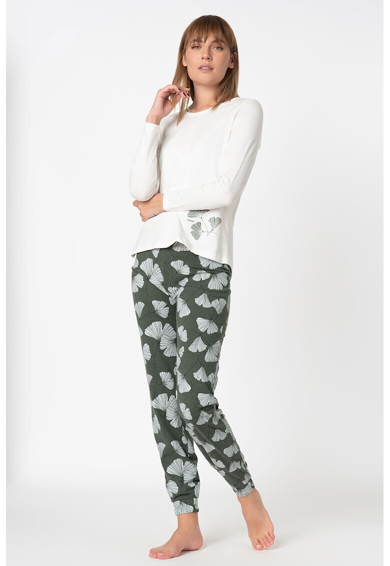 ESPRIT Bodywear Pijama din amestec de bumbac organic cu imprimeu - Pled.ro