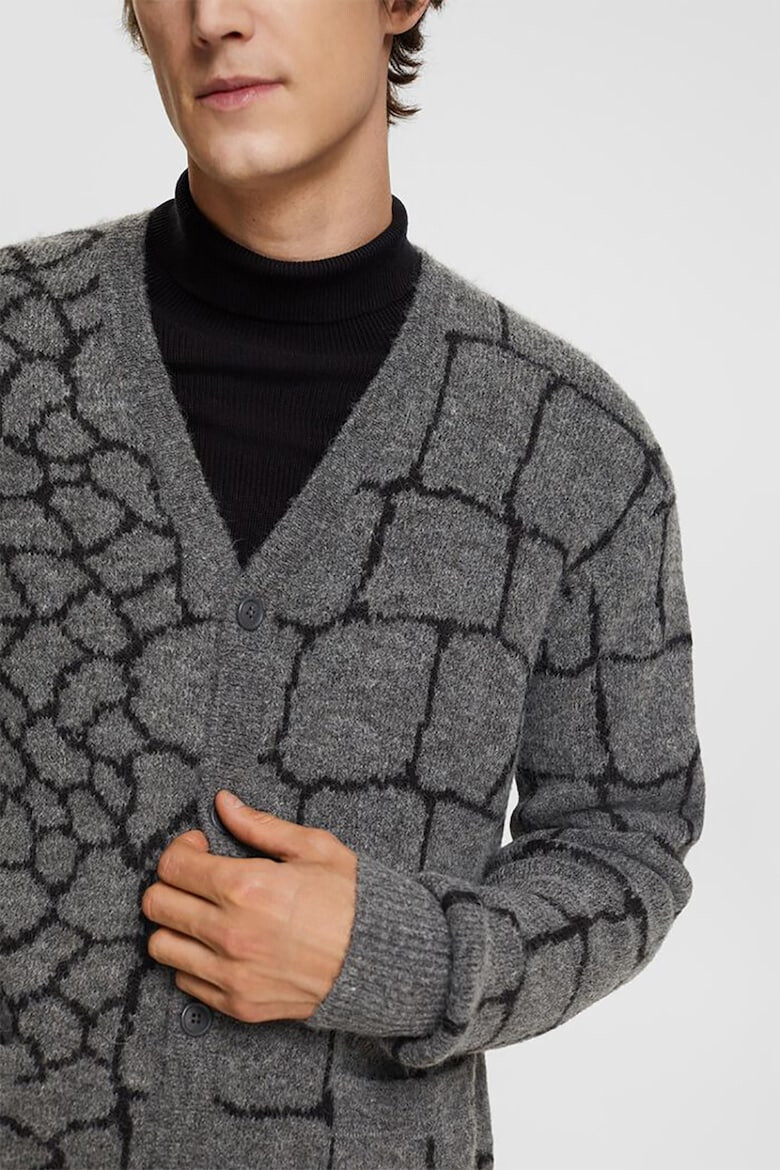 Esprit Cardigan cu imprimeu si decolteu in V - Pled.ro