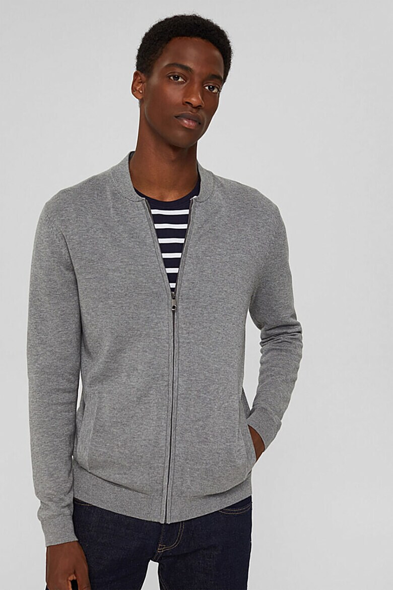 Esprit Cardigan de bumbac organic cu fermoar - Pled.ro