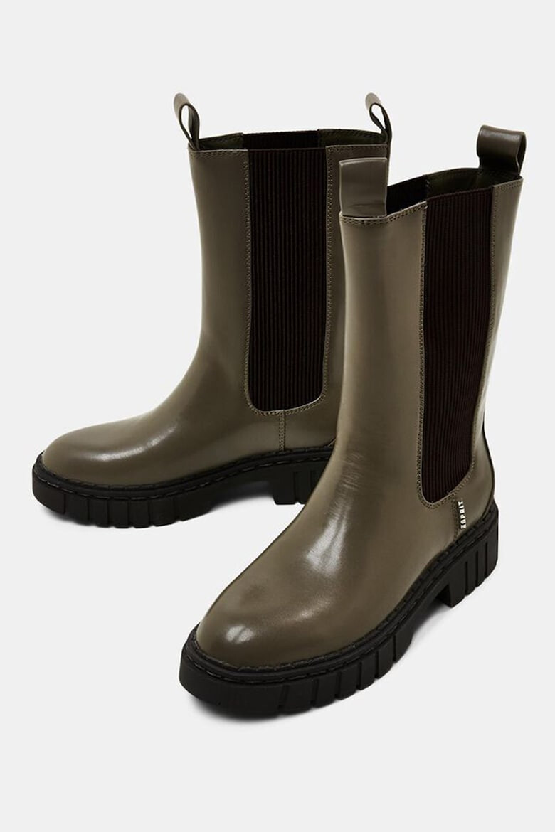 Esprit Cizme mid-calf Chelsea de piele ecologica - Pled.ro