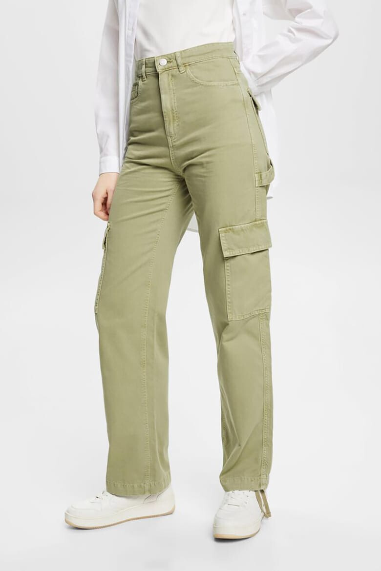 Esprit Pantaloni cargo cu talie inalta - Pled.ro