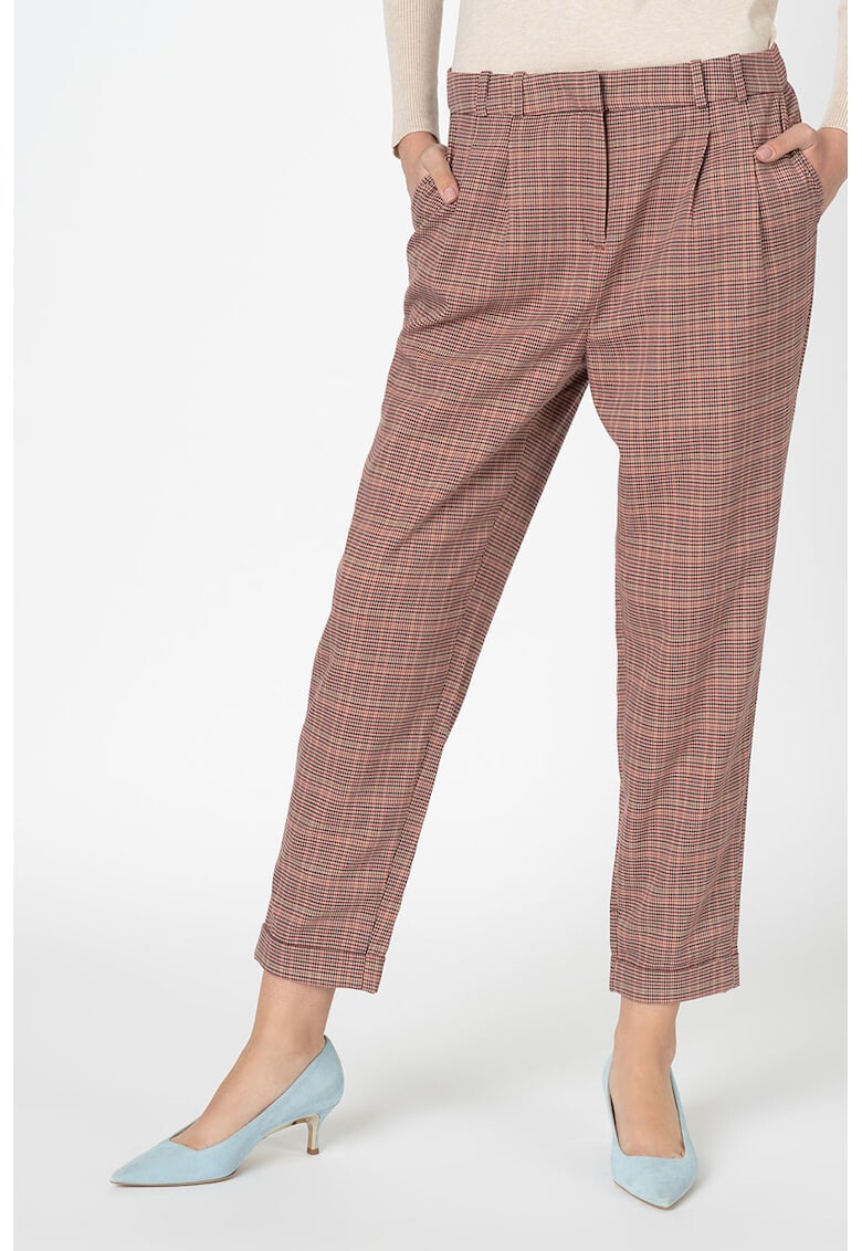 Esprit Pantaloni chino crop in carouri - Pled.ro