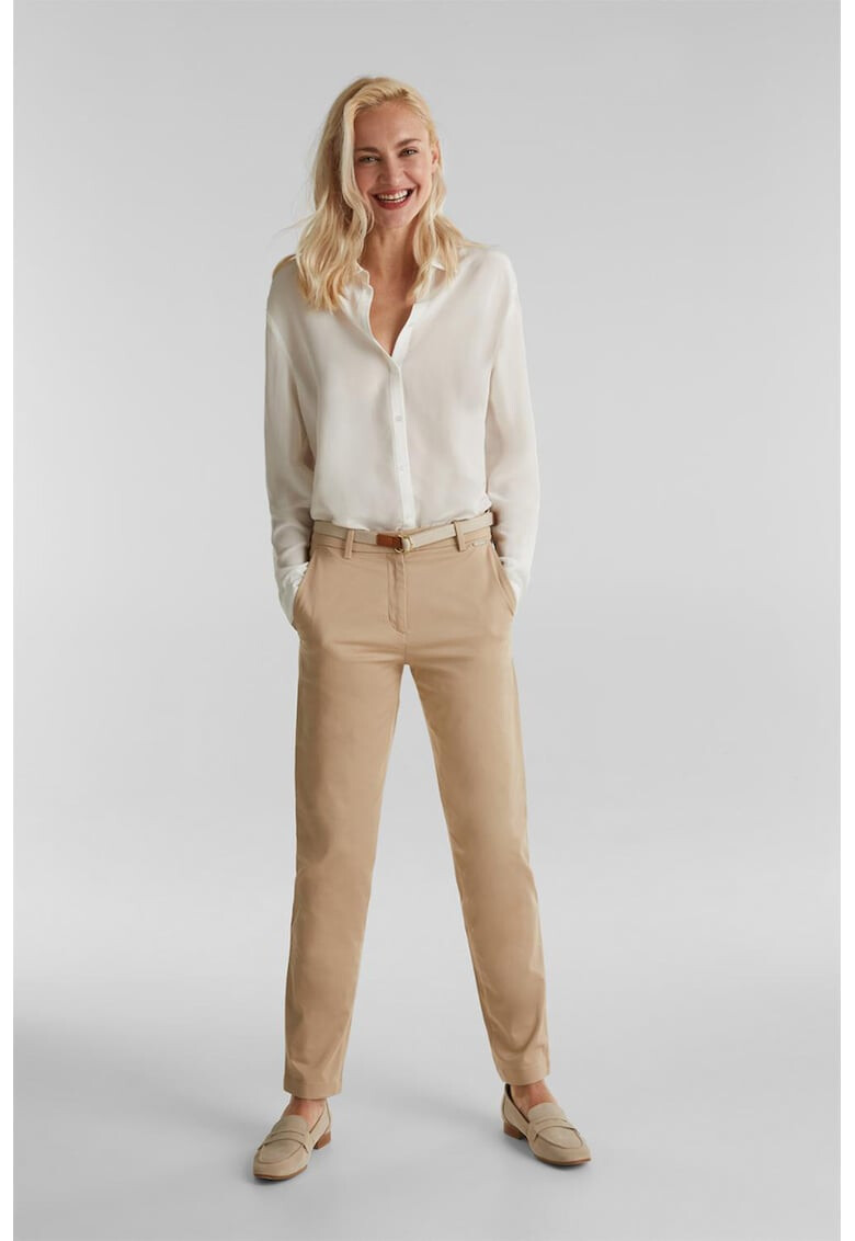 Esprit Pantaloni chino cu o curea - Pled.ro