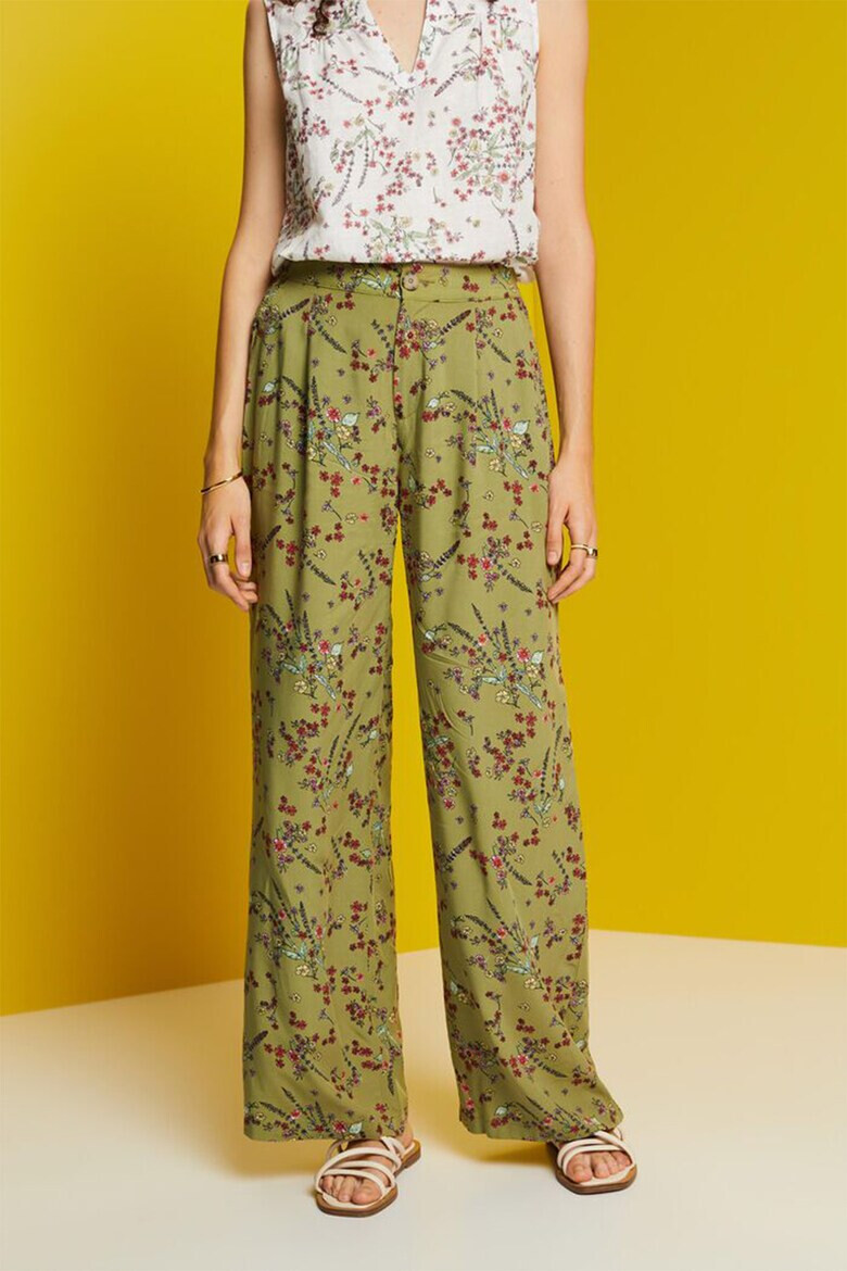 Esprit Pantaloni cu croiala ampla si imprimeu floral - Pled.ro