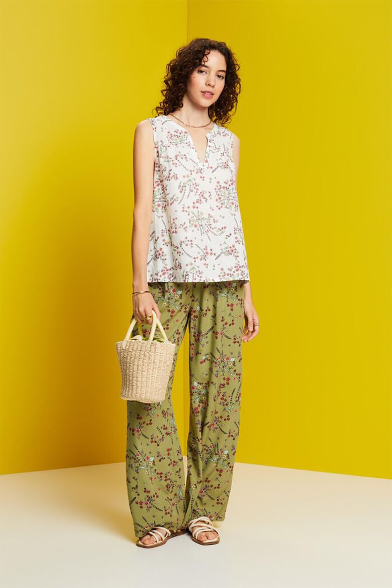 Esprit Pantaloni cu croiala ampla si imprimeu floral - Pled.ro