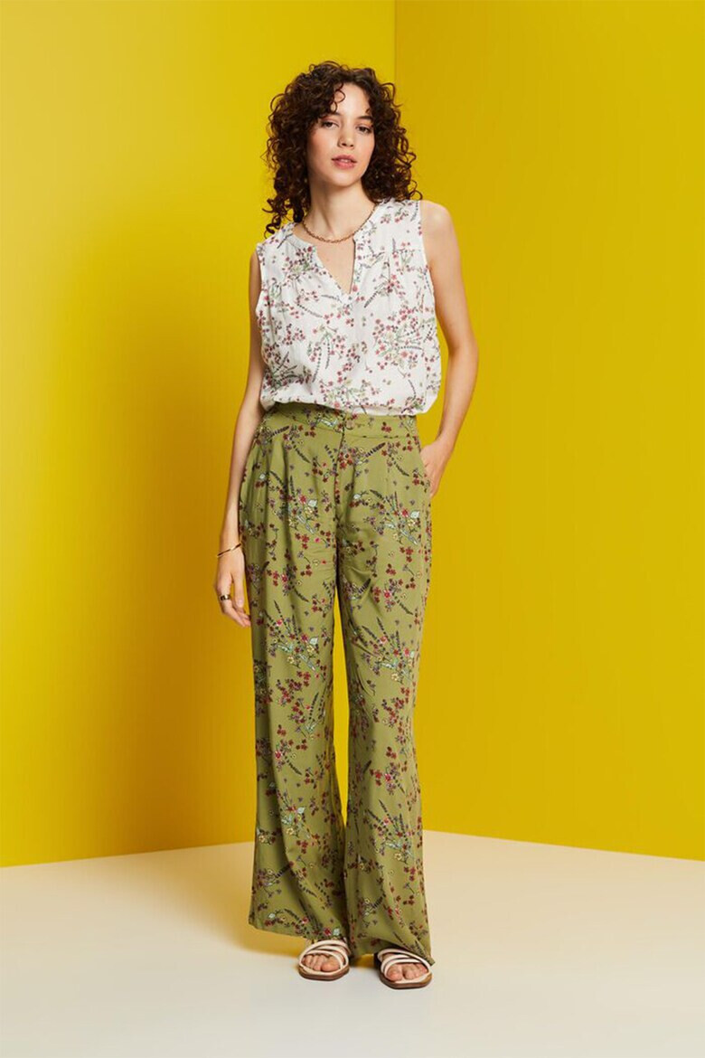 Esprit Pantaloni cu croiala ampla si imprimeu floral - Pled.ro