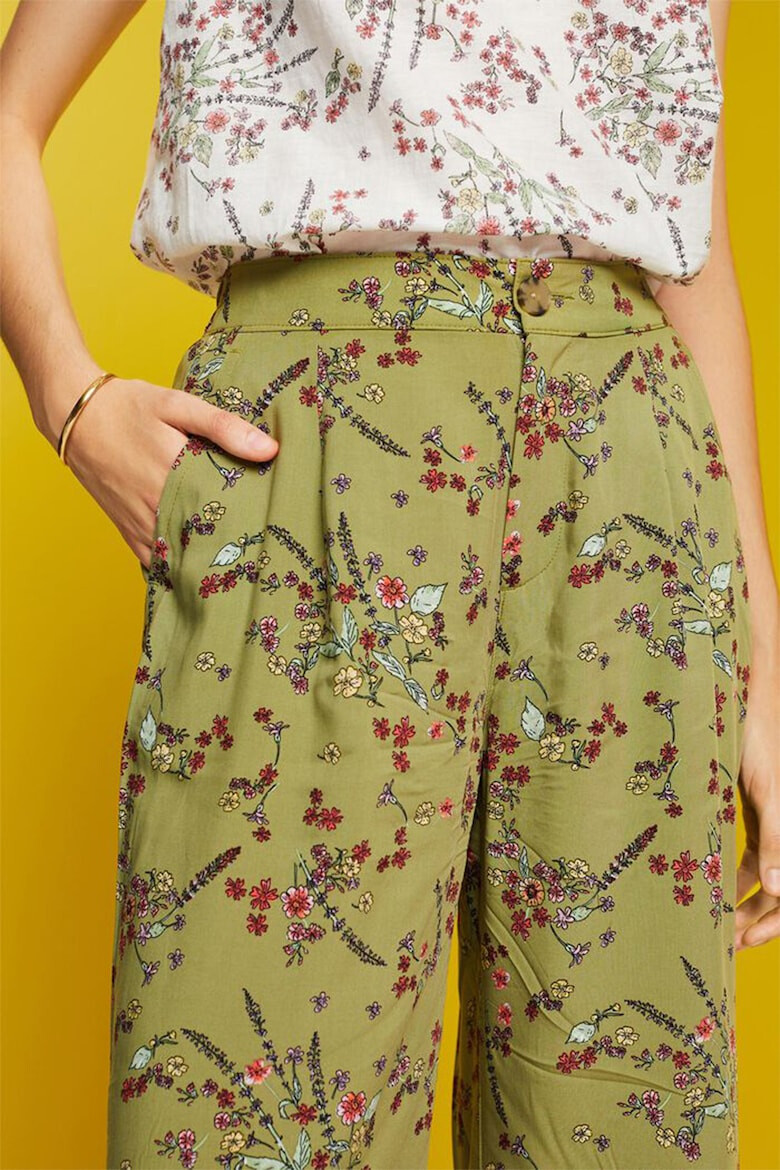 Esprit Pantaloni cu croiala ampla si imprimeu floral - Pled.ro