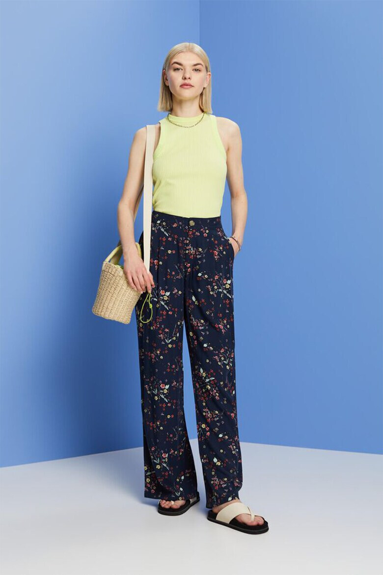 Esprit Pantaloni cu croiala ampla si imprimeu floral - Pled.ro