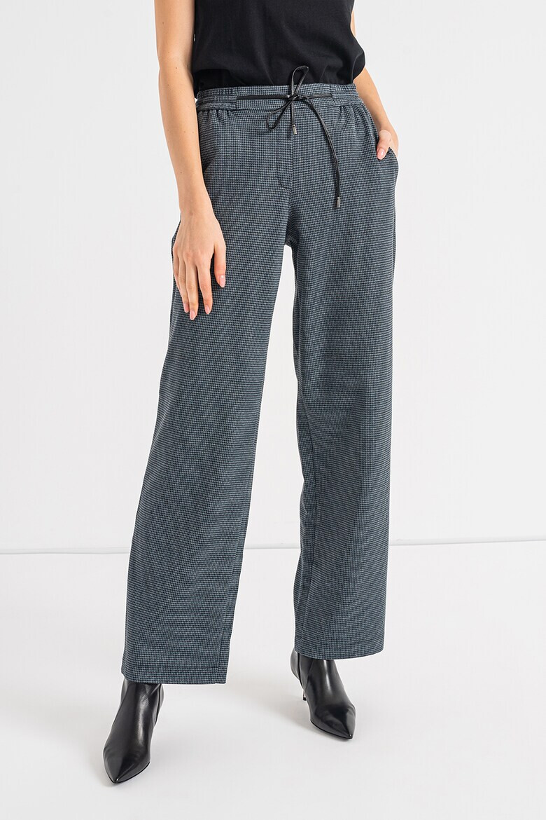 Esprit Pantaloni jogger drepti cu model in carouri micro - Pled.ro