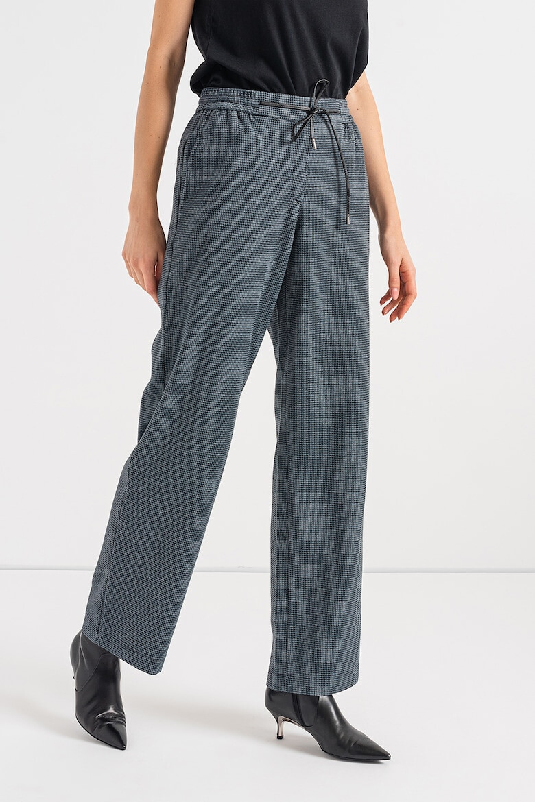 Esprit Pantaloni jogger drepti cu model in carouri micro - Pled.ro