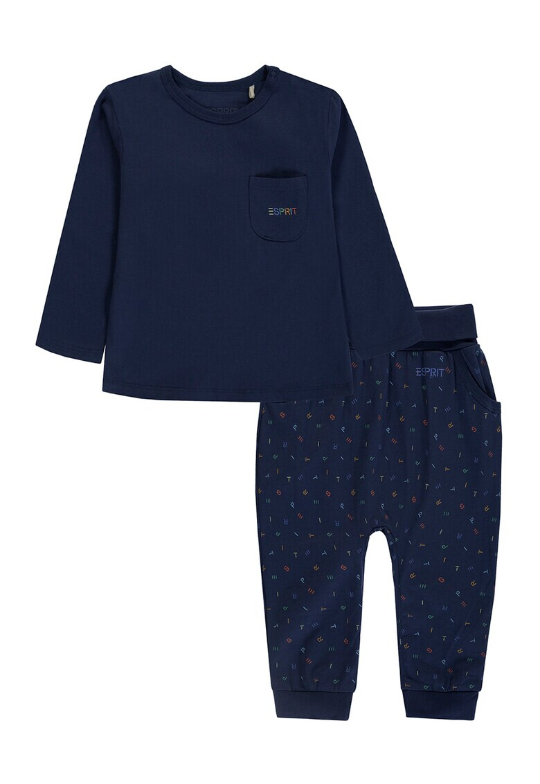 Esprit Set de pantaloni si bluza sport din amestec de bumbac organic - Pled.ro