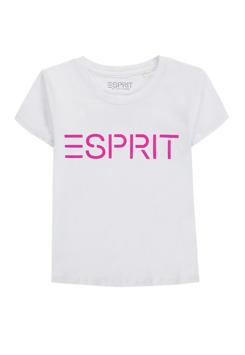 Esprit Tricou cu decolteu la baza gatului si imprimeu logo - Pled.ro