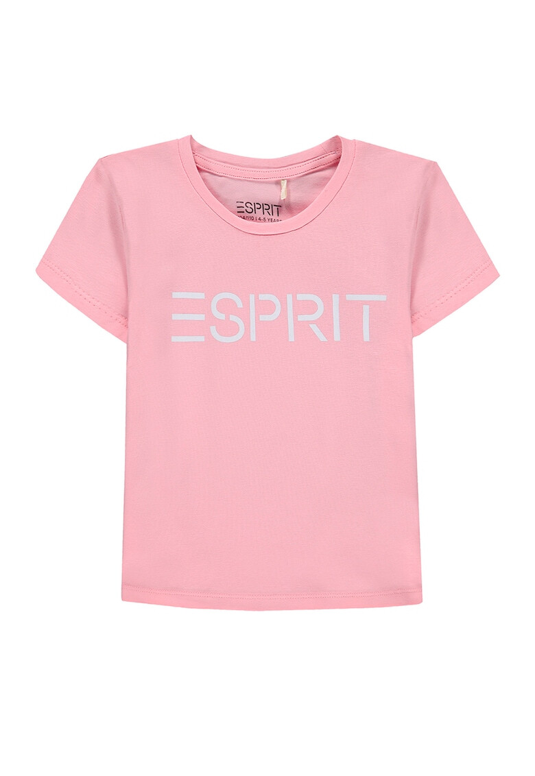 Esprit Tricou cu decolteu la baza gatului si imprimeu logo - Pled.ro