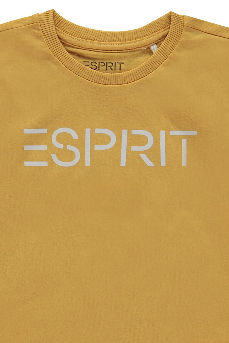 Esprit Tricou cu decolteu la baza gatului si imprimeu logo - Pled.ro