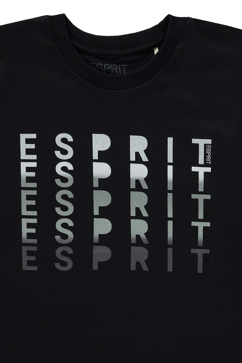 Esprit Tricou cu decolteu la baza gatului si logo - Pled.ro