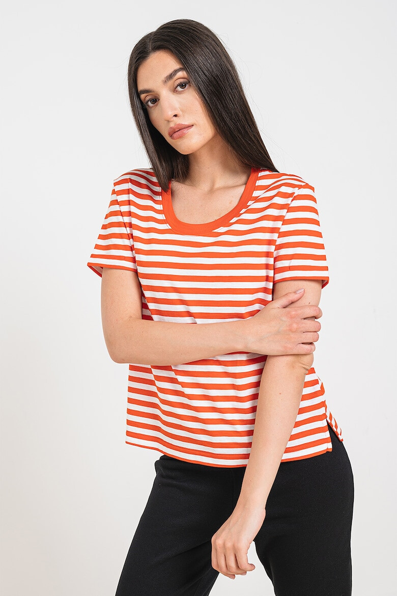 Esprit Tricou cu decolteu rotund si model in dungi - Pled.ro