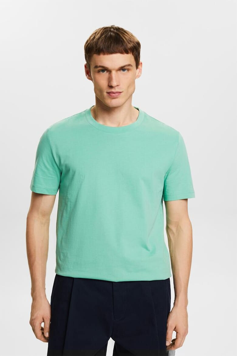 Esprit Tricou cu decolteu rotund si model uni - Pled.ro