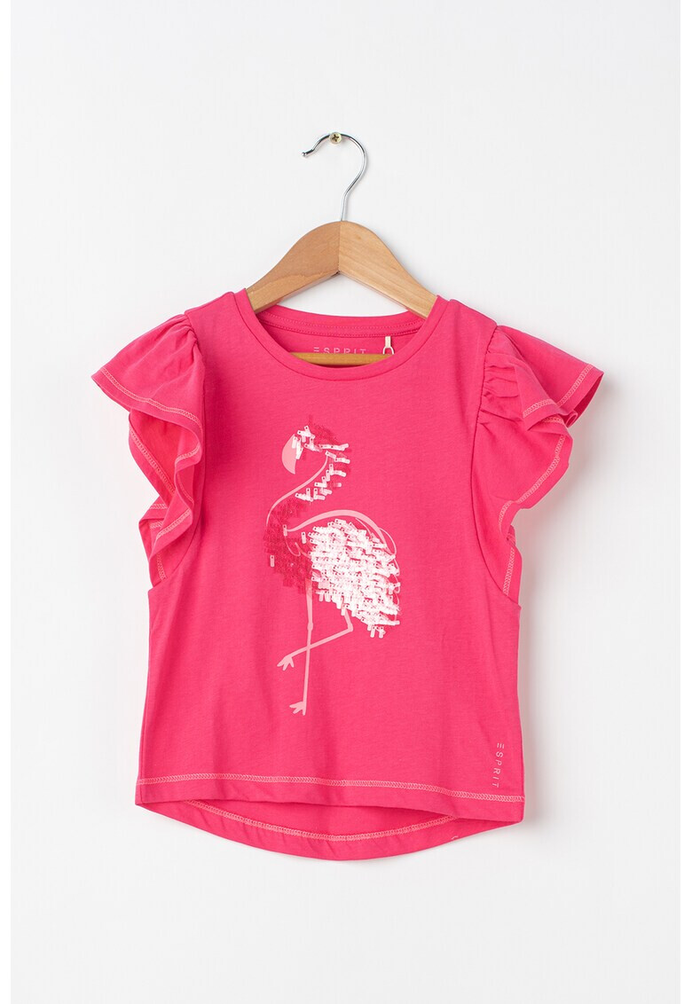 Esprit Tricou cu imprimeu flamingo cu paiete - Pled.ro