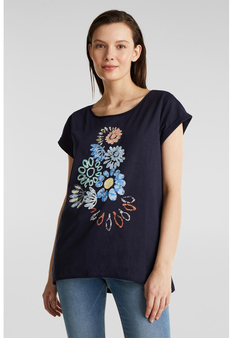 Esprit Tricou din bumbac organic cu imprimeu floral - Pled.ro