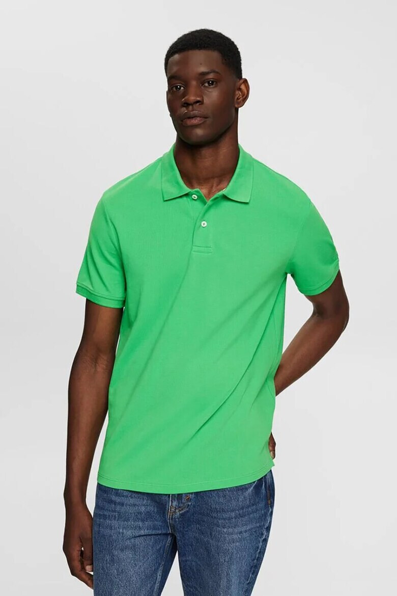 Esprit Tricou polo cu model uni - Pled.ro