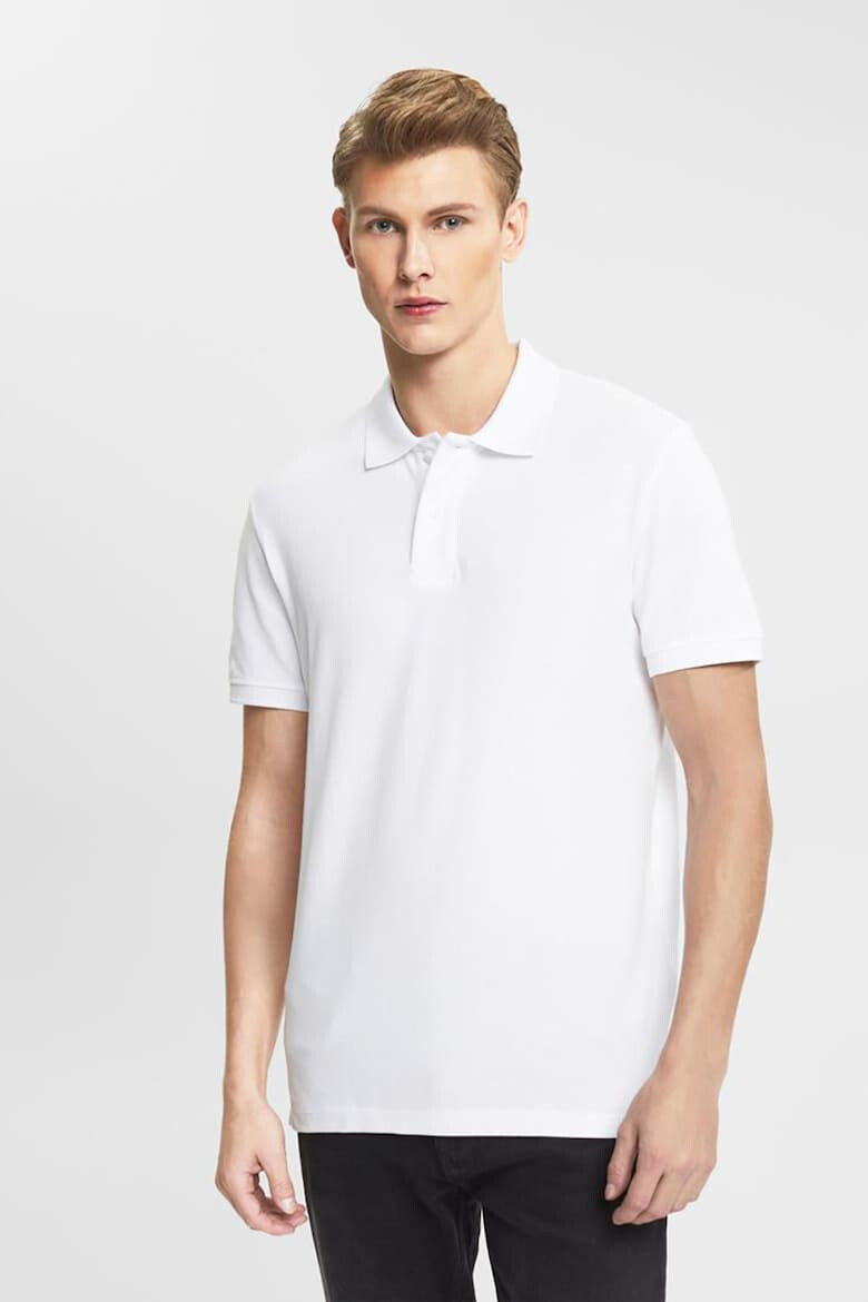 Esprit Tricou polo cu model uni - Pled.ro