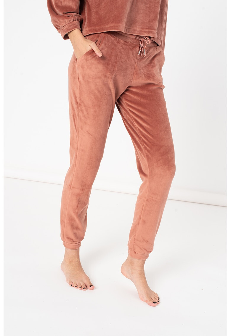 Etam Pantaloni de pijama cu aspect catifelat - Pled.ro