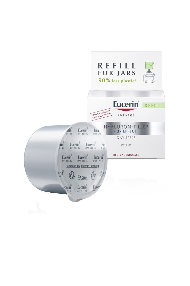 Eucerin Crema de zi cu SPF 15 pentru ten uscat anti-imbatranire rezerva Hyaluron Filler 3 X Effect 50 ml - Pled.ro