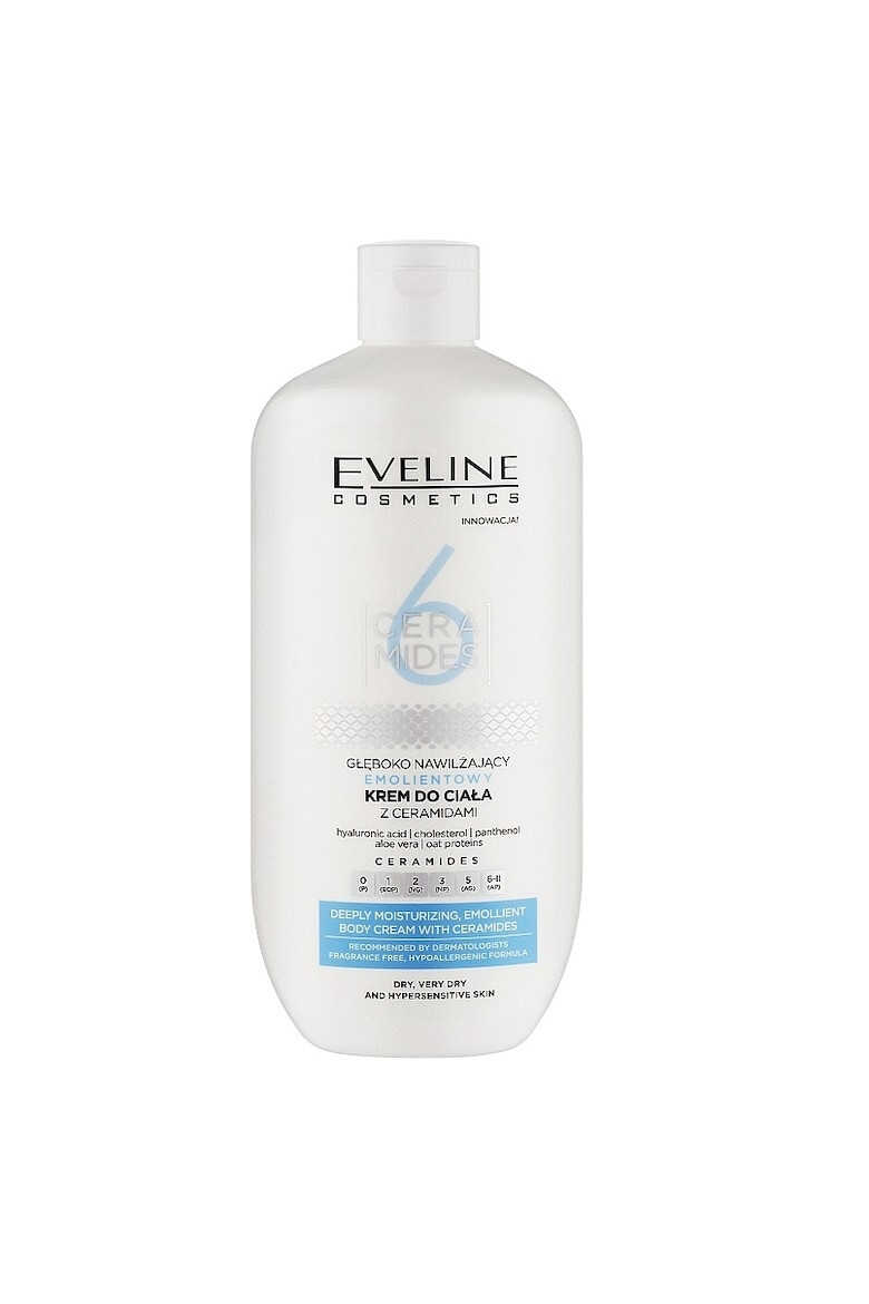 Eveline Cosmetics Crema de corp hidratanta pentru pielea uscata sau foarte uscata 6 Ceramides 350 ml - Pled.ro