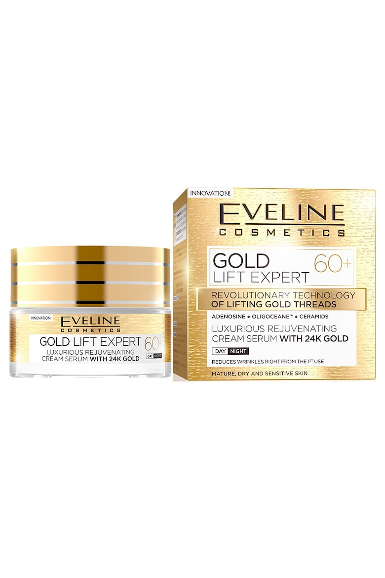 Eveline Cosmetics Crema luxurianta de intinerire Gold Lift Expert cu aur de 24K 60+ 50 ml - Pled.ro