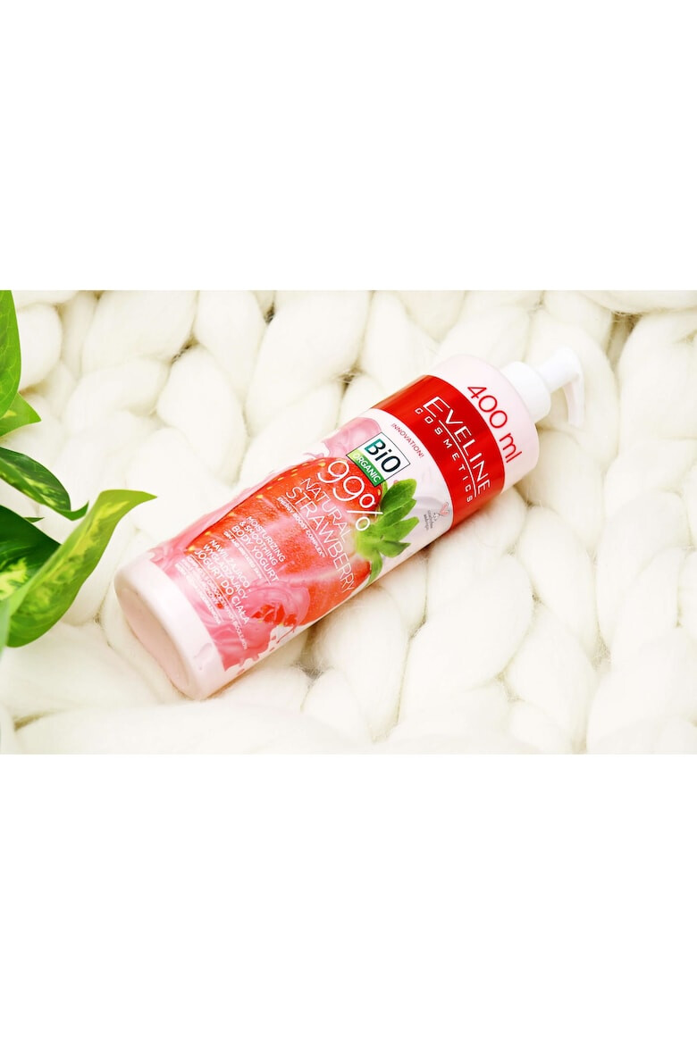 Eveline Cosmetics Iaurt de corp pentru netezire si hidratare Eveline 99% Natural Strawberry 400 ml - Pled.ro