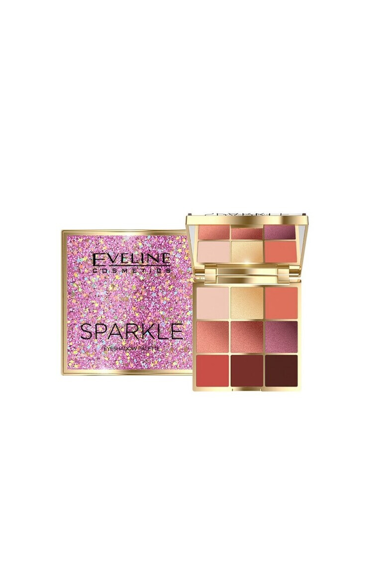 Eveline Cosmetics Paleta Farduri Pentru Ochi Sparkle Eyeshadow Palette 9 nuante 19.8 g - Pled.ro