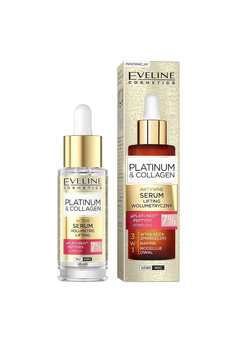 Eveline Cosmetics Ser activ de lifting volumetric Platinum&Collagen Advanced Face 30 ml - Pled.ro